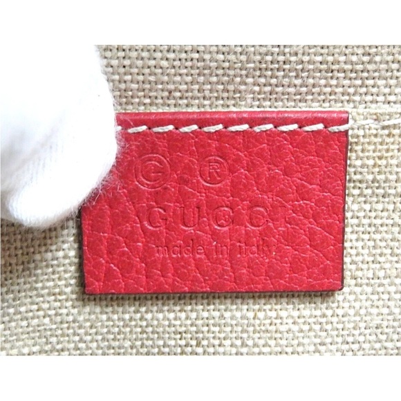 Gucci Red Crossbody Bag with Gold Chain - Picture 12 of 16